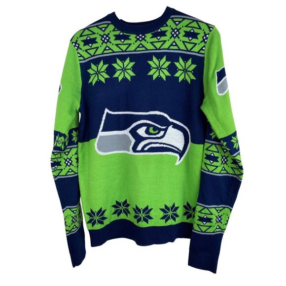 NFL Team Apparel Men's M Seattle Seahawks Football Pullover Sweater - Picture 1 of 7